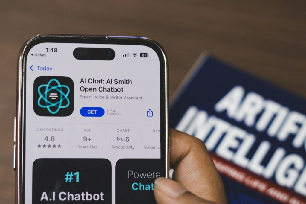 webpage of ai chatbot a prototype ai smith open chatbot is seen on the website of openai on a apple smartphone examples capabilities and limitations are shown